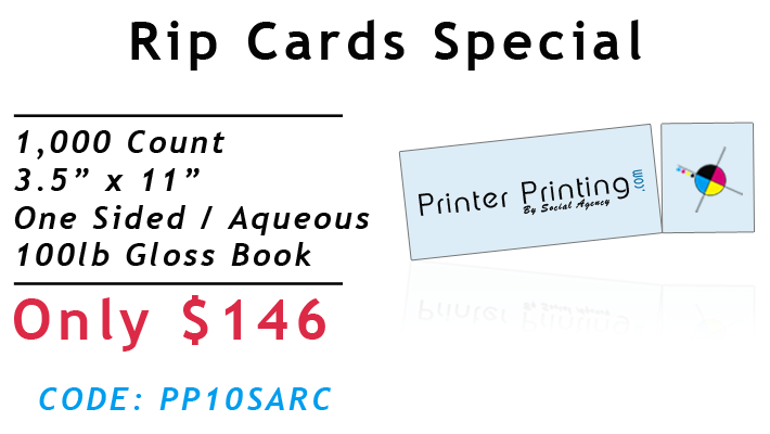 Rip Card Printing Special